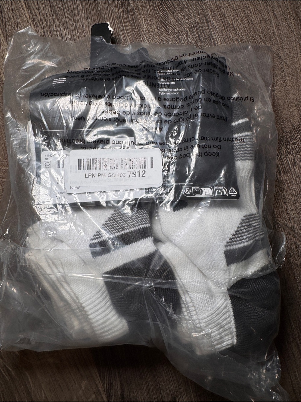 Men's Striped Athletic Crew Socks - Black & White